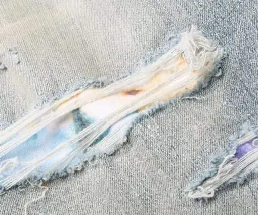 Alternative view of AMIRI Tie Dye Art Patch Skinny Jeans Fade White