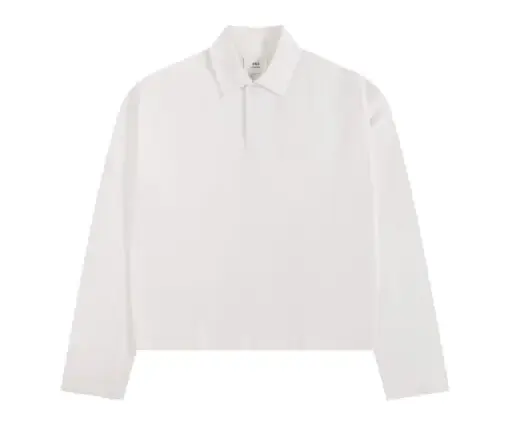 Ami Long Sleeve Polo Shirt White