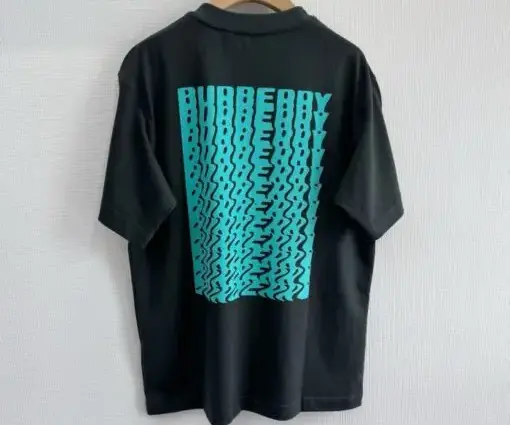 Alternative view of Burberry Warped Logo Cotton T-shirt Black