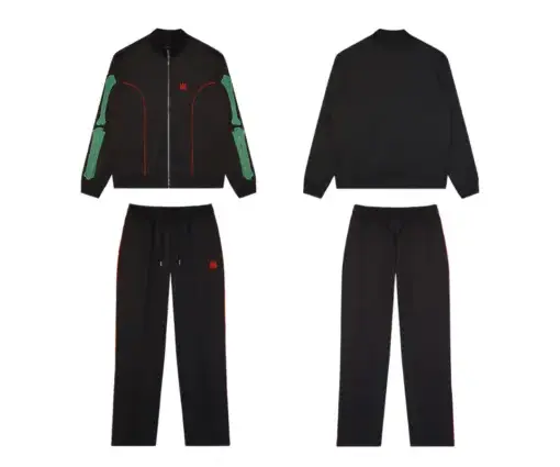 Alternative view of Amiri Sportswear Tracksuit Black With Geen Stipes
