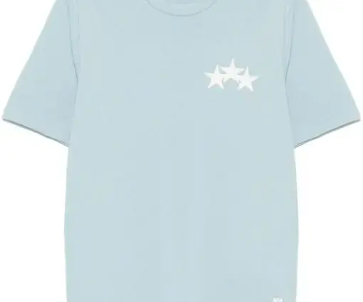 AMIRI playera Three Star T-shirt sky blue