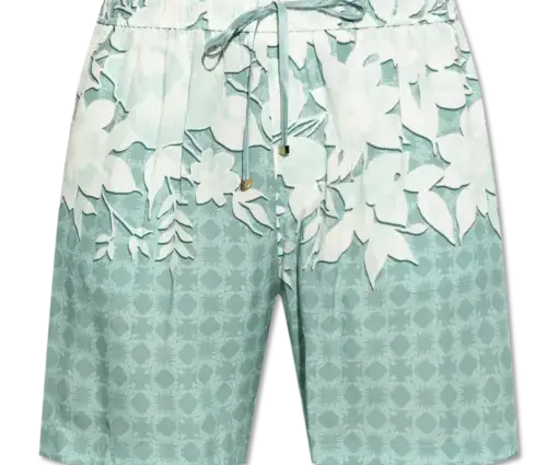 Amiri BLUE Floral print shorts