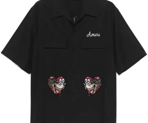 AMIRI logo-embroidered shirt