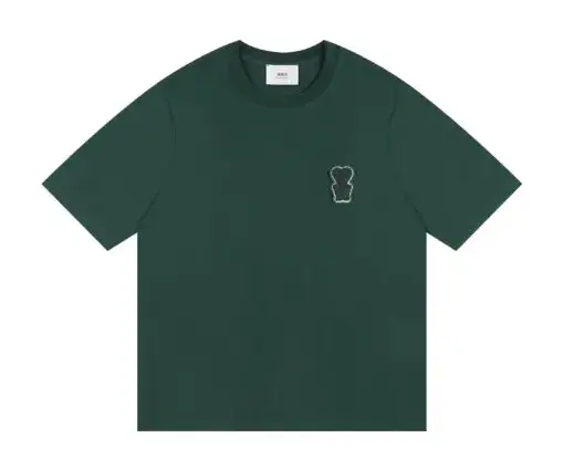 AMI Paris Cropped T-Shirt Green