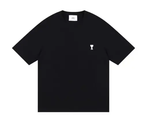 AMI Paris Cropped T-Shirt Black