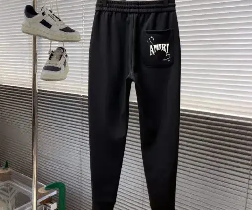 Alternative view of Amiri Sweatpant Black Embroidered Blue Logo