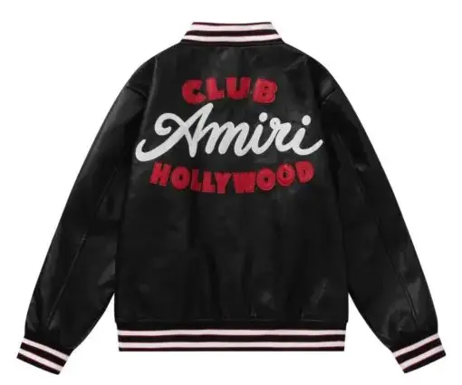 Alternative view of Amiri Embroidered Logo Black Jacket