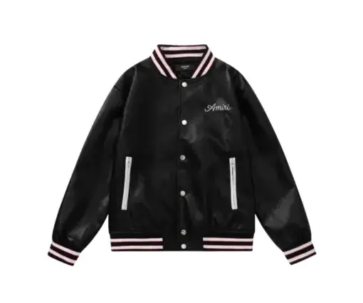 Amiri Embroidered Logo Black Jacket