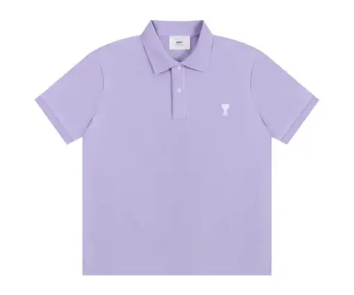 Ami Paris Polo T-Shirt Lavender