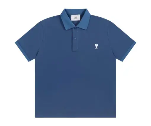 Ami Paris Polo T-Shirt Blue