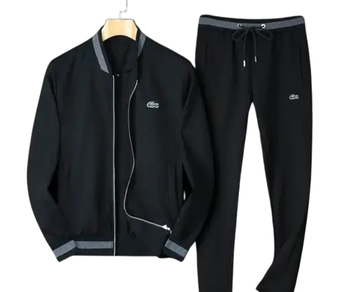 Lacoste Tracksuit Grey Border/Black