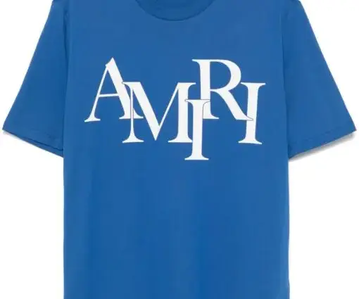 AMIRI Staggered Logo T-shirt Blue