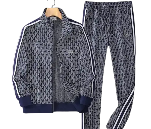 Lacoste Monogram Tracksuit Grey