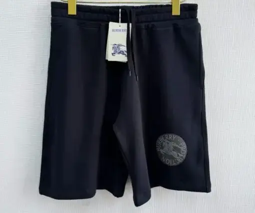 Burberry Equestrian Knight-print Shorts Black