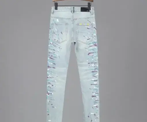 Alternative view of AMIRI Distressed Skinny Jeans White