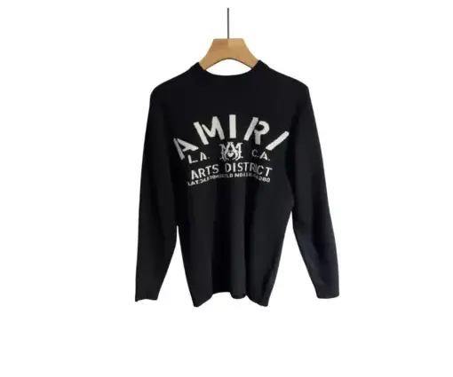 Amiri Arts District Crewneck Sweatshirt Black Cotton knit
