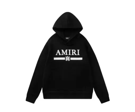 Amiri Classic Print Logo White Black Hoodie
