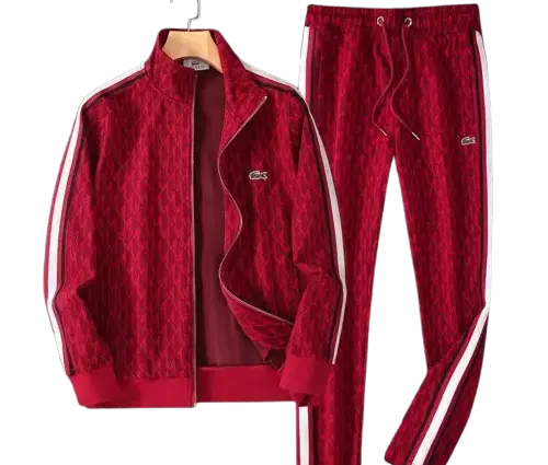 Lacoste Monogram Tracksuit Red