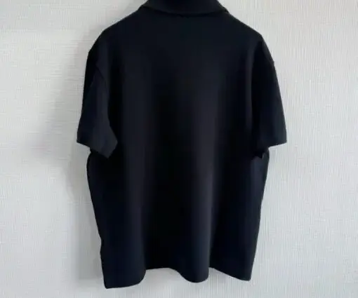 Alternative view of BURBERRY Cotton Polo T-Shirt Sky Black