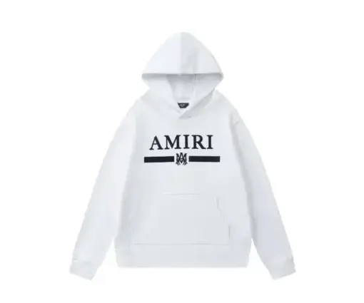Amiri Classic Print Logo White Hoodie