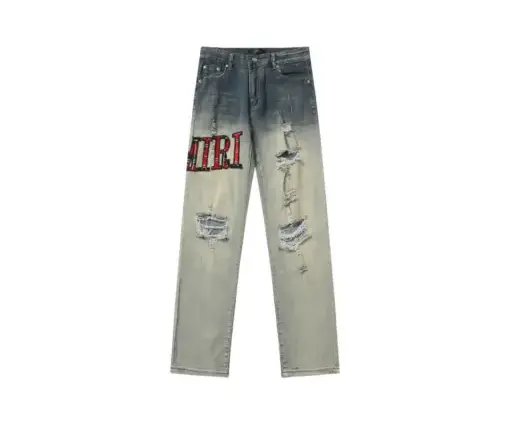 Amiri Flannel Core Logo Jeans Clay Indigo