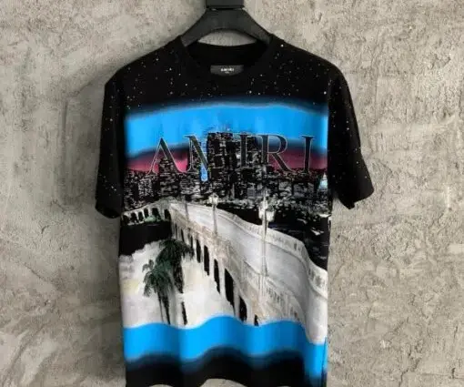 Amiri Eden Rock Airbrush T-Shirt Black