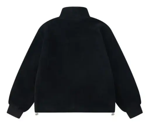 Alternative view of Amiri Bones Appliqued Logo Embroidered Fleece Jacket Black