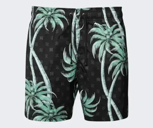 AMIRI Palm Swim Trunk Black