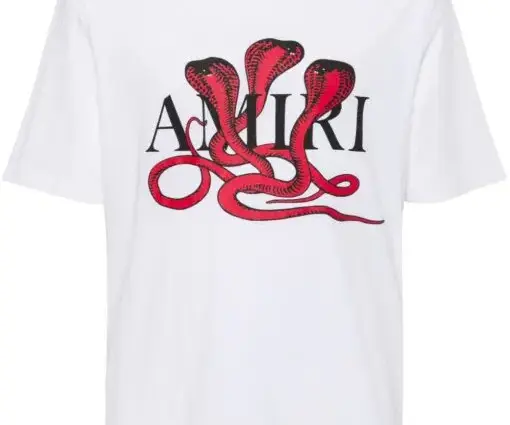 AMIRI Poison cotton T-shirt White/Dark Red
