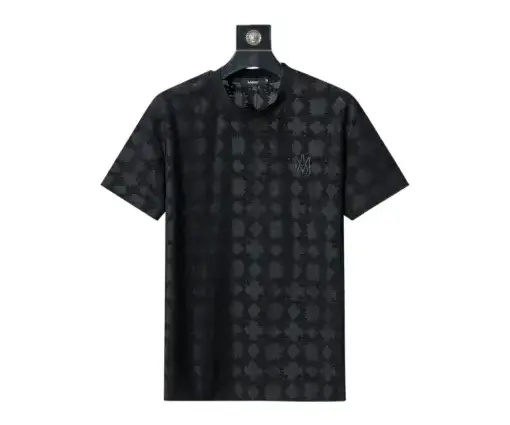 Amiri Terry Cloth Jacquard T Shirt Black