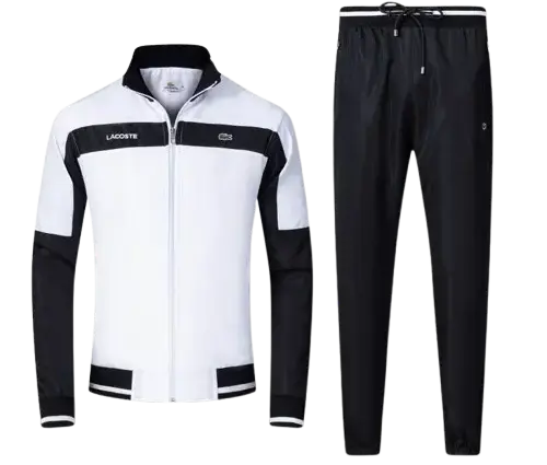 Lacoste Windbreaker Suit Classic Embroidered Tracksuit White