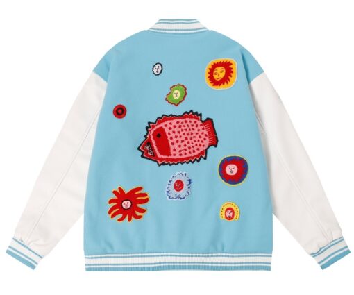 Alternative view of LV Varsity Jacket Paste & White