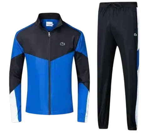 Lacoste Zip-Up Tracksuit Black/Blue