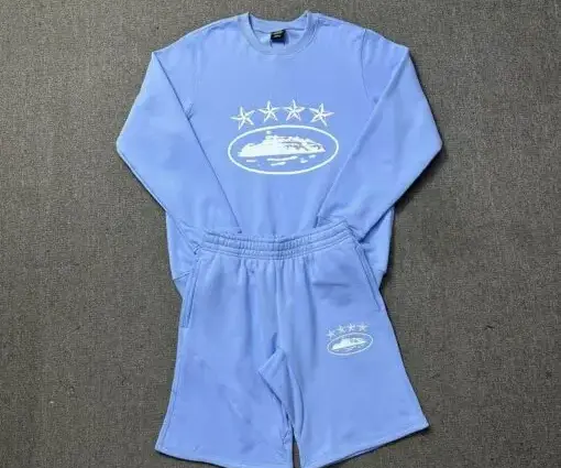 Corteiz 5 Starz Tracksuit Sky Blue