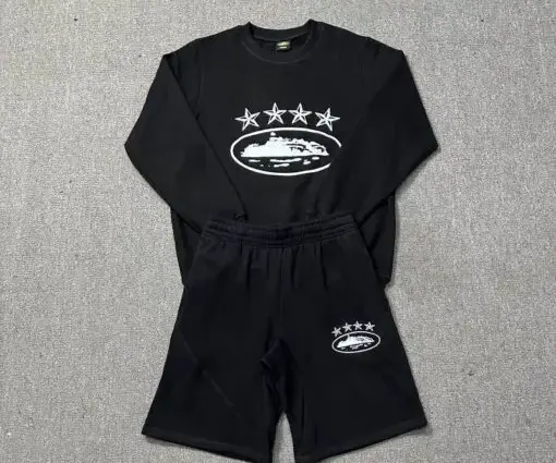 Corteiz 5 Starz Tracksuit Black