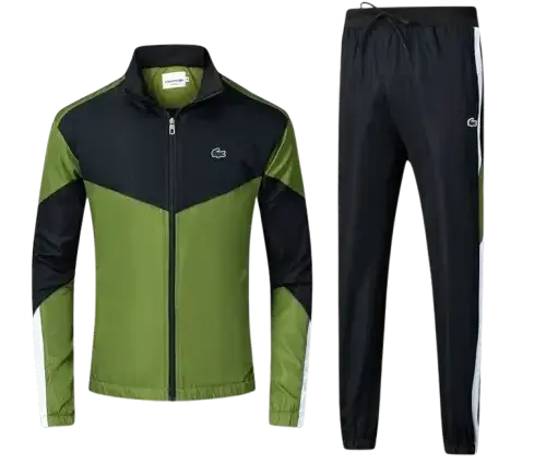 Lacoste Zip-Up Tracksuit Green/Black