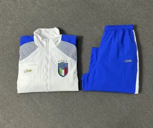 Corteiz Francais Shuku Tracksuit White/Blue