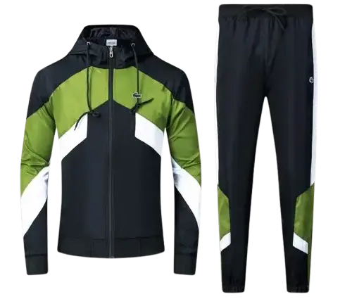 Lacoste Zip-Up Tracksuit Black/Green