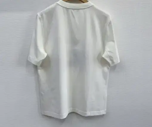 Alternative view of Burberry Cross Stitch EKD​ Cotton T-shirt in Chalk