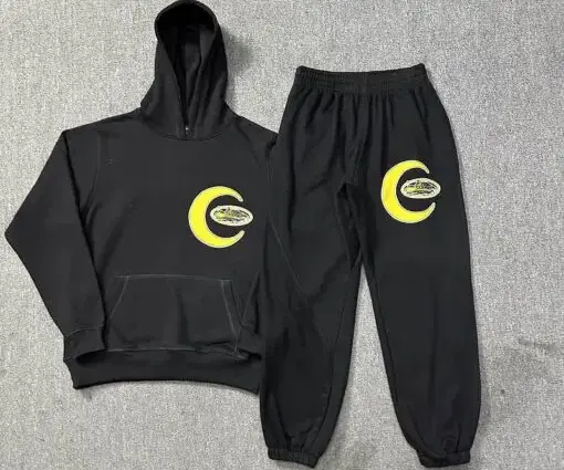 Corteiz Half Moon Tracksuit Black