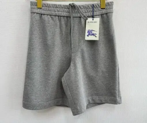 Burberry Cotton Jogging Shorts Grey