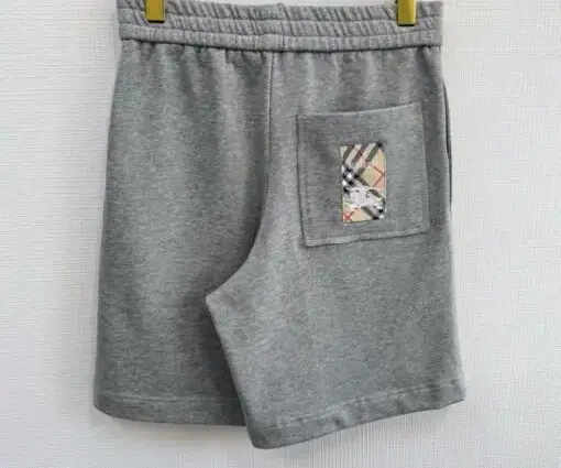Alternative view of Burberry Cotton Jogging Shorts Grey