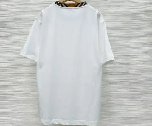 Alternative view of Check Trim Cotton T-shirt White