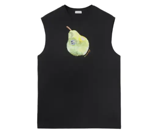 Burberry pear-print cotton tank top black