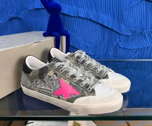 Golden Goose Super-Star Sneakers Glitter Finish