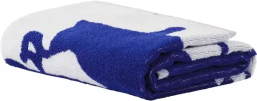 Burberry navy & white split ekd hand towel