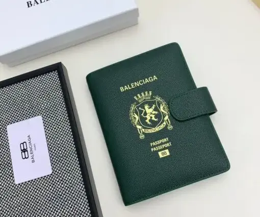 Balenciaga Passport Wallet Green