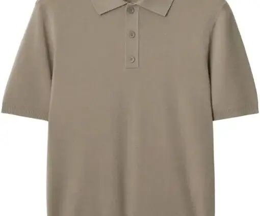 Burberry B Crest-embroidered polo shirt light brown