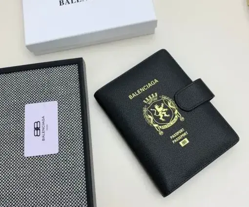 Balenciaga Passport Wallet Black