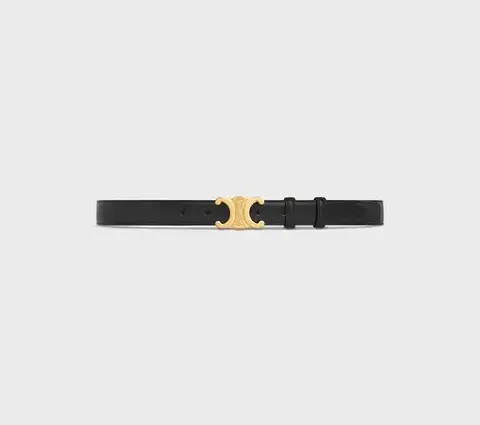 Celine Medium Triomphe Belt in Taurillon Leather BLACK